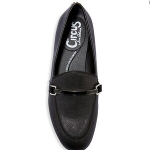 Circus by Sam Edelman Hendricks Classic Textured Loafer flat shoe black silver 8